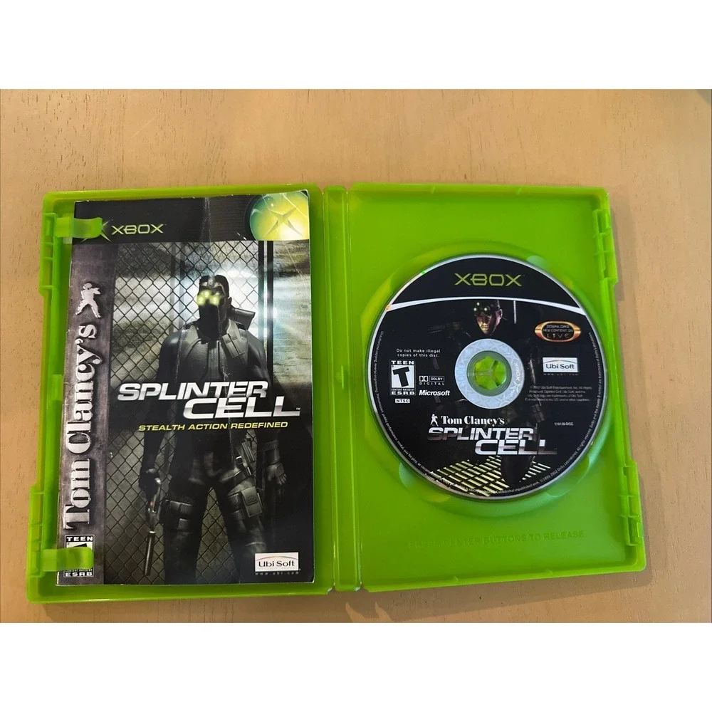 Tom Clancy's Splinter Cell (Microsoft‎ Xbox, 2002) With Manual!
